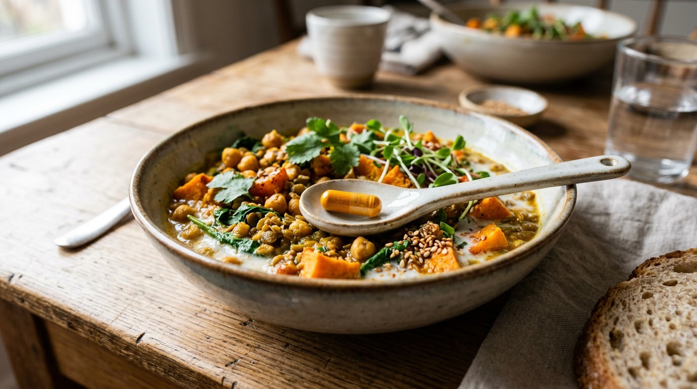 should you take turmeric supplements with food