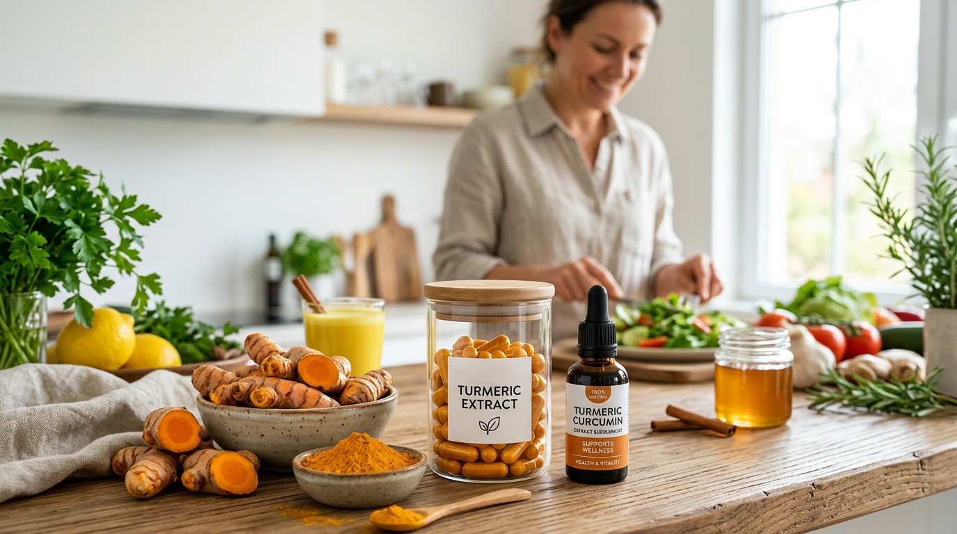 Turmeric extract is used as part of a healthy lifestyle