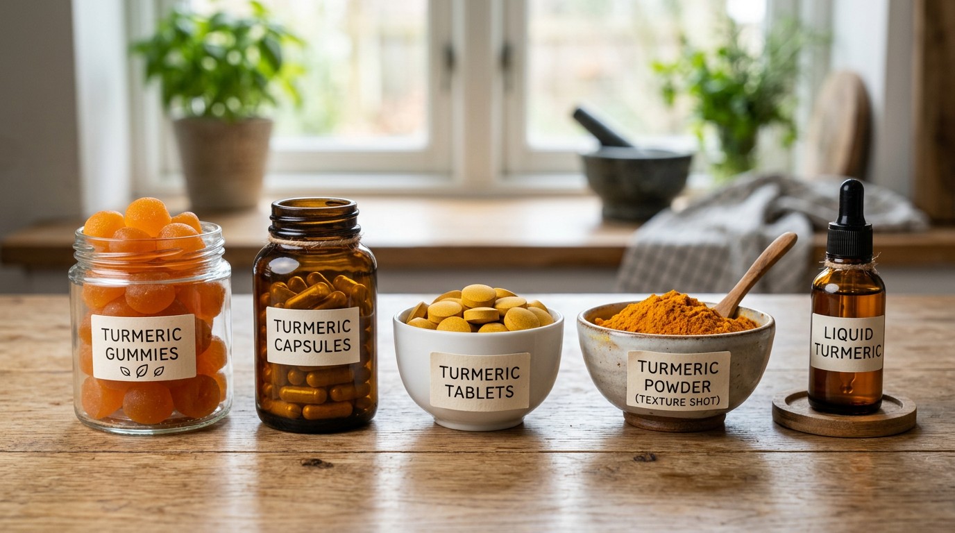 Turmeric gummies compared with other turmeric forms