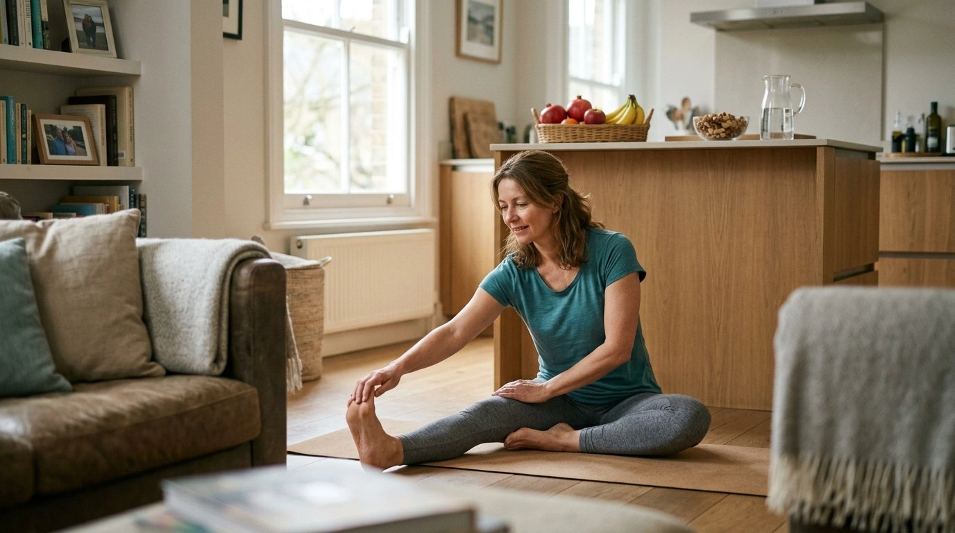 Healthy middle-aged adult staying active as part of looking after their joint health